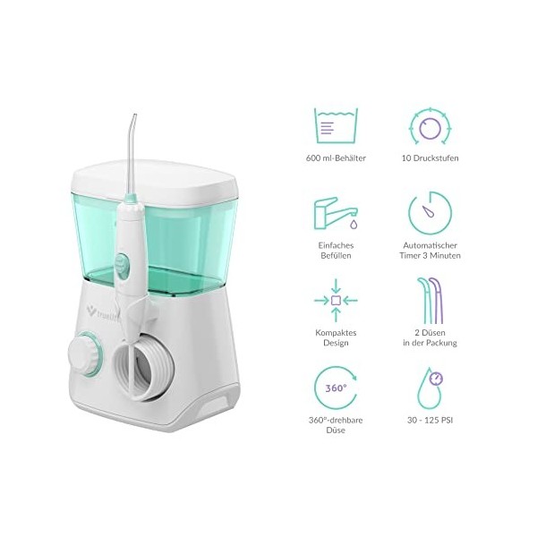 truelife AquaFlossStation TLAQFLST Hydropulseur blanc