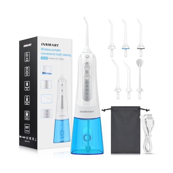 Hydropulseur buccal portable blanc