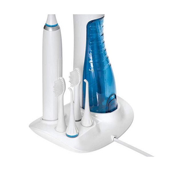 ProfiCare Combiné Brosse à Dents Sonique à Batterie àlectrique Sans Fil /Jet Dentaire Fonctionne sur Batterie Lithium Bleu/B