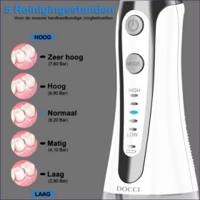 Flosseur deau Douche Bouche Fleur deau électrique - Docci DC-700 Blanc 