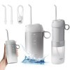 usmile Jet Dentaire Hydropulseur Sans Fil Portable, Jet Dentaire de Voyage avec 3 Niveaux de Pression et 3 Buses IPX7 Étanche