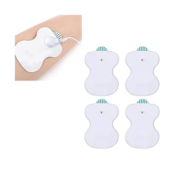 TENS Lot de 50 électrodes réutilisables, pour électrodes thérapeutiques, pour instrument de massage, physiothérapie, masseur 