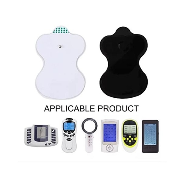 TENS Lot de 50 électrodes réutilisables, pour électrodes thérapeutiques, pour instrument de massage, physiothérapie, masseur 