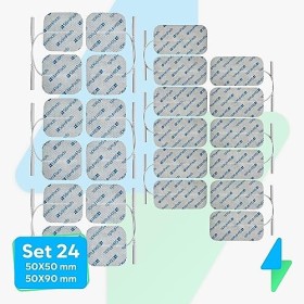 Électrodes StimPads - Mélange 50x50 & 50x90mm connecteur broche 2mm - Adhérence et conductivité excellentes - Électrodes adhé