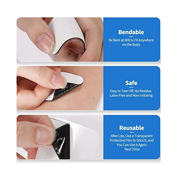 TENS Lot de 40 électrodes autocollantes réutilisables pour thérapie de la douleur TENS, acupuncture, appareil de massage, 5 x