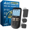 4 en 1 Unité DIY & Tens & EMS & Massage Stimulateur musculaire, Machine de thérapie à TENS pour soulager la douleur, Masseur 