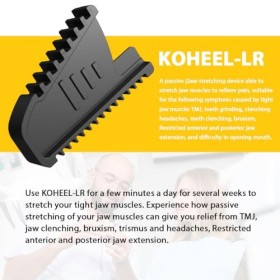 KOHEEL LR Produit de soulagement de la douleur pour les symptômes causés par une mâchoire serrée - lATM, le grincement des d