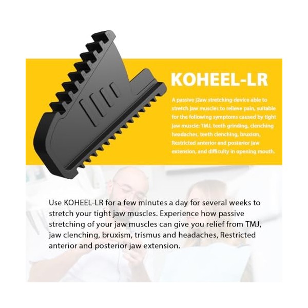 KOHEEL LR Produit de soulagement de la douleur pour les symptômes causés par une mâchoire serrée - lATM, le grincement des d