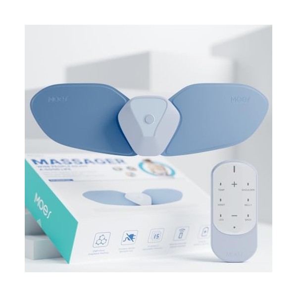 MOES Wireless TENS Appareil avec 15 Niveaux dintensité TENS Rechargeable Stimulating Current Appareil Portable TENS pour Sou