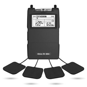 iSTIM EV-804 Électrostimulateur TENS/EMS 2 Canaux – Stimulateur Musculaire, Soulagement des Douleurs Dorsales, Gestion de la 
