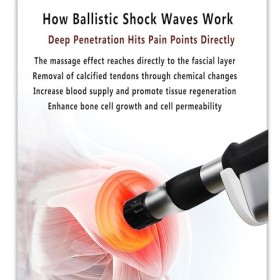 XNYXLPP Machine pneumatique de thérapie par Ondes de Choc, Dispositif à Ondes de Choc Ed, livré avec 1 poignée, intensité rég
