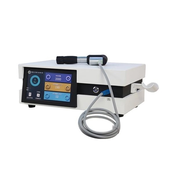 Machine pneumatique thérapie par ondes choc,dispositif ED Shockwave avec 1 poignée et 6sondes, intensité réglable 1-4bars et 