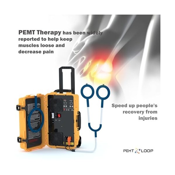 STMKB Appareil De Thérapie par Champ Magnétique 4T, Appareil De Physiothérapie Professionnel MT avec 2 Poignées, Énergie Régl