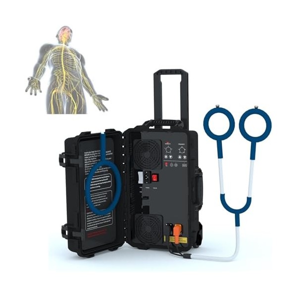 Appareil De Thérapie par Champ Magnétique 4T, Appareil De Physiothérapie Professionnel MT avec 2 Poignées, Énergie Réglable D