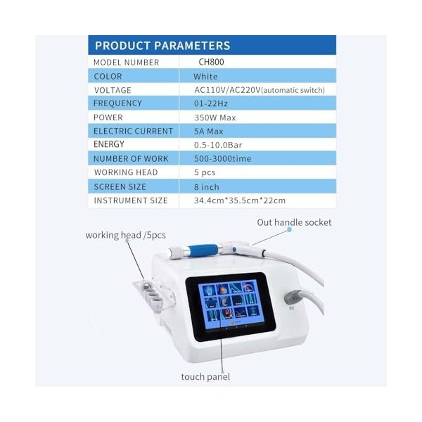 Machine extracorporelle de thérapie donde de choc Soulagement des douleurs articulaires et musculaires Régénération des tiss