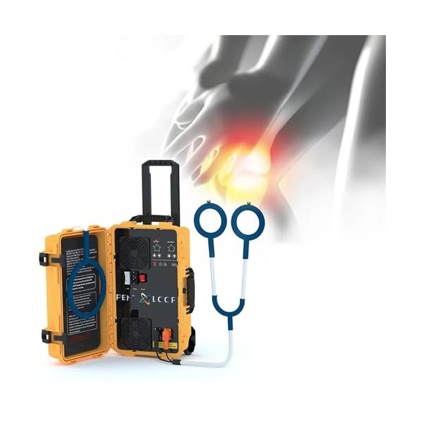 XUTNZA MT Machine Physiothérapie Professionnelle,Machine Thérapie Magnétique 4T avec 2 Poignées, Énergie Réglable 1000-6000Ga