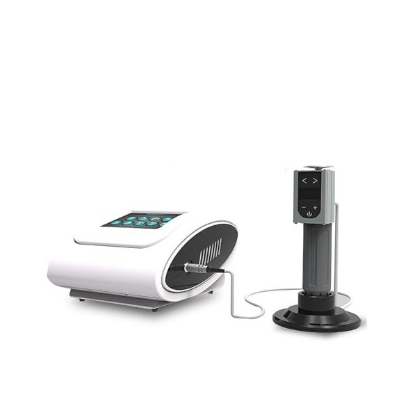 UZQFSGXA Machine Thérapie par Ondes Choc, Appareil Thérapie par Ondes Choc Ed avec Poignée Daffichage LCD Et 8 Sondes, Fréqu