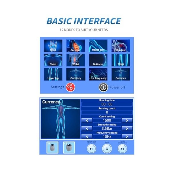 nubulala Machine de thérapie extracorporelle dondes de choc pour le soulagement de la douleur et la régénération des muscles