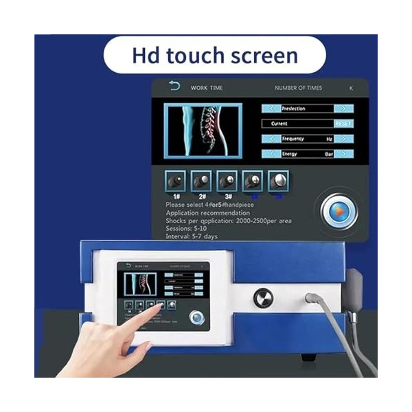 JMOZHCD Machine de thérapie par Ondes de Choc extracorporelles, équipement de thérapie par Ondes de Choc pneumatique avec 5 t