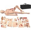 PFHKTO Mannequin humain taille réelle de 160 cm pour soins aux patients - Simulateur de premiers secours pour soins infirmier