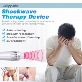 LBMED Machine À Ondes Choc Ed,Machine Thérapieparondeschocpneumatique avec 2500 Temps Prédéfinis,énergie Réglable 10 À 50mj E