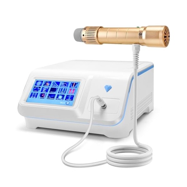 WOPLQA Machine de thérapie par ondes de choc, machine de thérapie extracorporelle, masseur musculaire profond pour soulager l