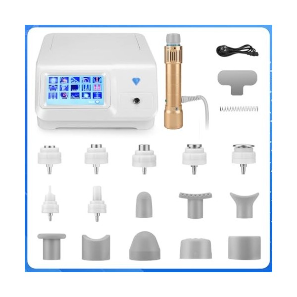 WOPLQA Machine de thérapie par ondes de choc, machine de thérapie extracorporelle, masseur musculaire profond pour soulager l
