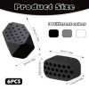 PMTFUMY Fortifiant musculaire en silicone avec 3 niveaux de résistance - Outil de mastication pour homme et femme - 6 pièces