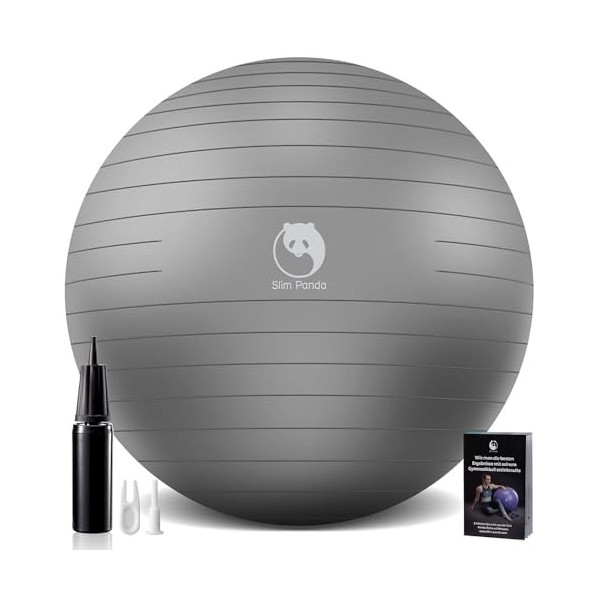 Slim Panda Ballon dexercice, ballon de yoga pour lentraînement, laccouchement, la stabilité, léquilibre et la physiothéra