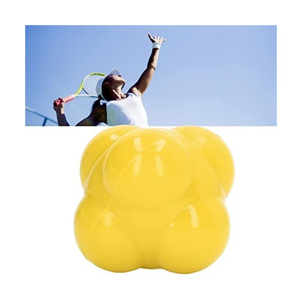 MXGZ Balle de réaction professionnelle en caoutchouc pour renforcer la mobilité jaune 