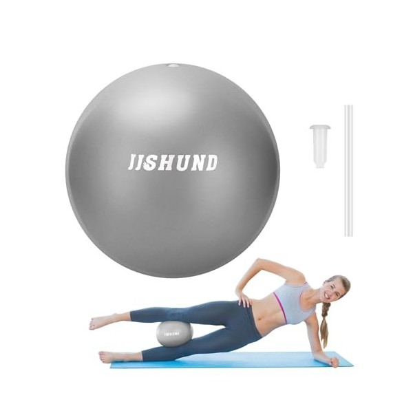 jjshund Petit ballon dexercice doux de 25 cm pour yoga, gym, pilates, yoga, équilibre, stabilité, entraînement des abdominau