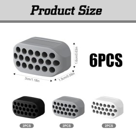 Lot de 6 entraîneurs de mâchoire en silicone pour renforcer et réguler les muscles du visage, hommes et femmes noir, blanc, 