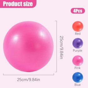 YJSDDNTY Petit ballon de gymnastique de 25 cm, protection contre léclatement, ballon de yoga, ballon déquilibre, ballon de 