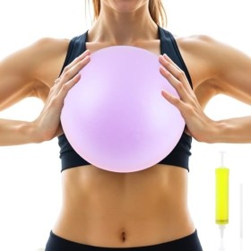 JIEYAO Ballon de gymnastique, petit ballon de Pilates, 25 cm, antidérapant, pour fitness, yoga, pilates, exercice, gonflable 
