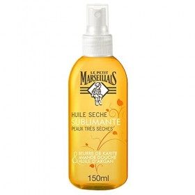 Le Petit Marseillais - Huile Sèche Sublimante Peaux très sèches - Beurre de karité, Amande douce & Huile dargan 150 ml