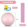 MEETOZ Balle de pilates de 25 cm avec sangle élastique, parfaite pour le yoga, la physiothérapie, lentraînement, la force, l