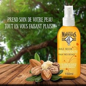 Le Petit Marseillais - Huile Sèche Sublimante Peaux très sèches - Beurre de karité, Amande douce & Huile dargan 150 ml