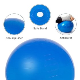 Leogreen Siège Ballon en Taille 65CM Ballon Ergonomique pour Bureau Yoga Chaise Ballon de Grossesse Chaise Ballon avec Housse