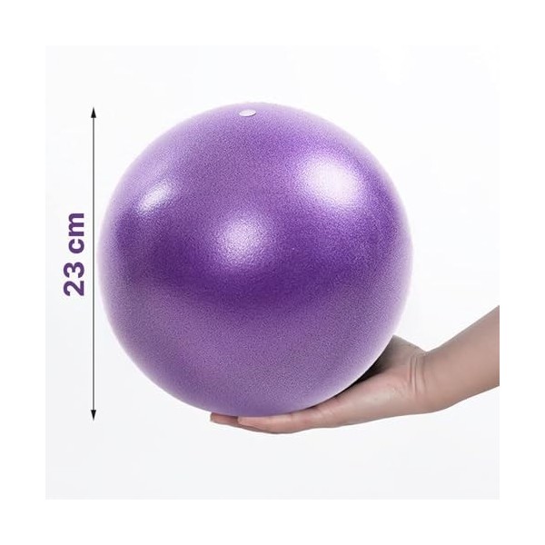 Balle de pilates souple de 22,9 cm, petite balle dexercice antidérapante, petit ballon de yoga, ballon de fitness, ballon de