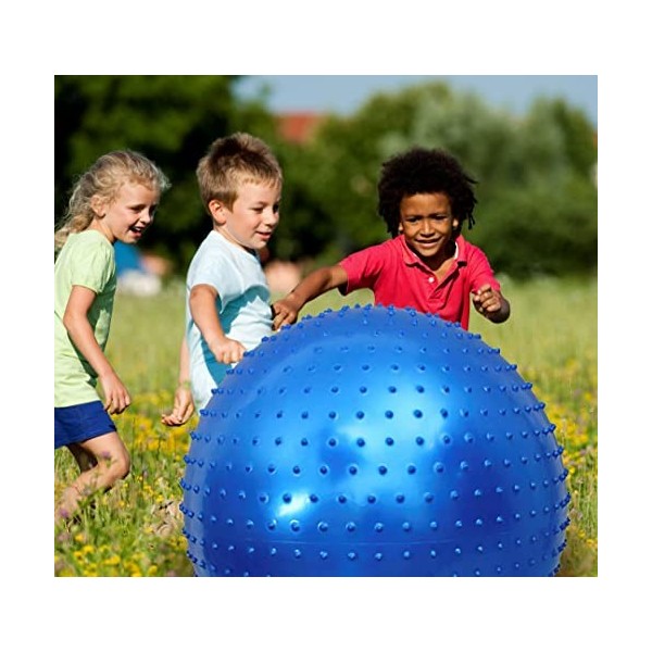 Grande balle de massage sensorielle pour enfants, 85 cm, grande balle gonflable avec pointes de stimulation tactiles, ballon ...