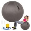 Leogreen Siège Ballon Ergonomique pour Bureau Yoga Chaise Ballon en Taille 65CM Ballon de Grossesse Chaise Ballon avec Housse