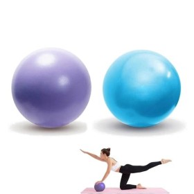 DAAIZIII Lot de 2 petits ballons de gymnastique, de Pilates, de 25 cm, avec paille gonflable, pour yoga, pilates, pilates, po