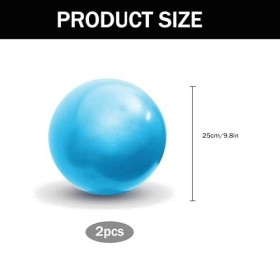 DAAIZIII Lot de 2 petits ballons de gymnastique, de Pilates, de 25 cm, avec paille gonflable, pour yoga, pilates, pilates, po