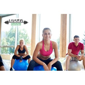 Balle dexercice très résistante et épaisse anti-éclatement, pour yoga, pilates, grossesse, 65 cm, bleu