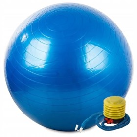 GADIRIA Ballon de Pilates de 65 cm avec pompe de gonflage – Fitball pour yoga, gymnastique, Pilates, fitness, exercice à domi