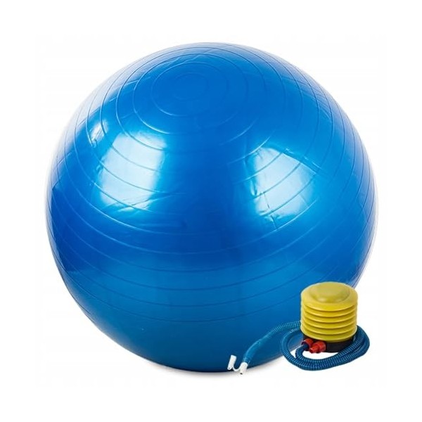 GADIRIA Ballon de Pilates de 65 cm avec pompe de gonflage – Fitball pour yoga, gymnastique, Pilates, fitness, exercice à domi
