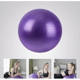 SJMR Swiss Gym Ballon de fitness 65 cm pour yoga, pilates et grossesse, ballon de stabilité anti-éclatement avec pompe rapide