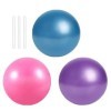 Esforzarse Lot de 3 petites boules de gymnastique, 25 cm, boule de Pilates Yoga Ball, Mini Fitness Ball pour exercices abdomi