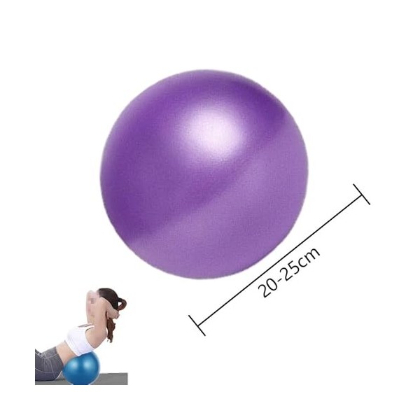Esforzarse Lot de 3 petites boules de gymnastique, 25 cm, boule de Pilates Yoga Ball, Mini Fitness Ball pour exercices abdomi