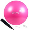 ZHIYE Balle de Pilates Rose 75 cm Yoga Exercice Ball Core Fitness Bender, Yoga, Stabilité, Barre, Entraînement Physique Théra